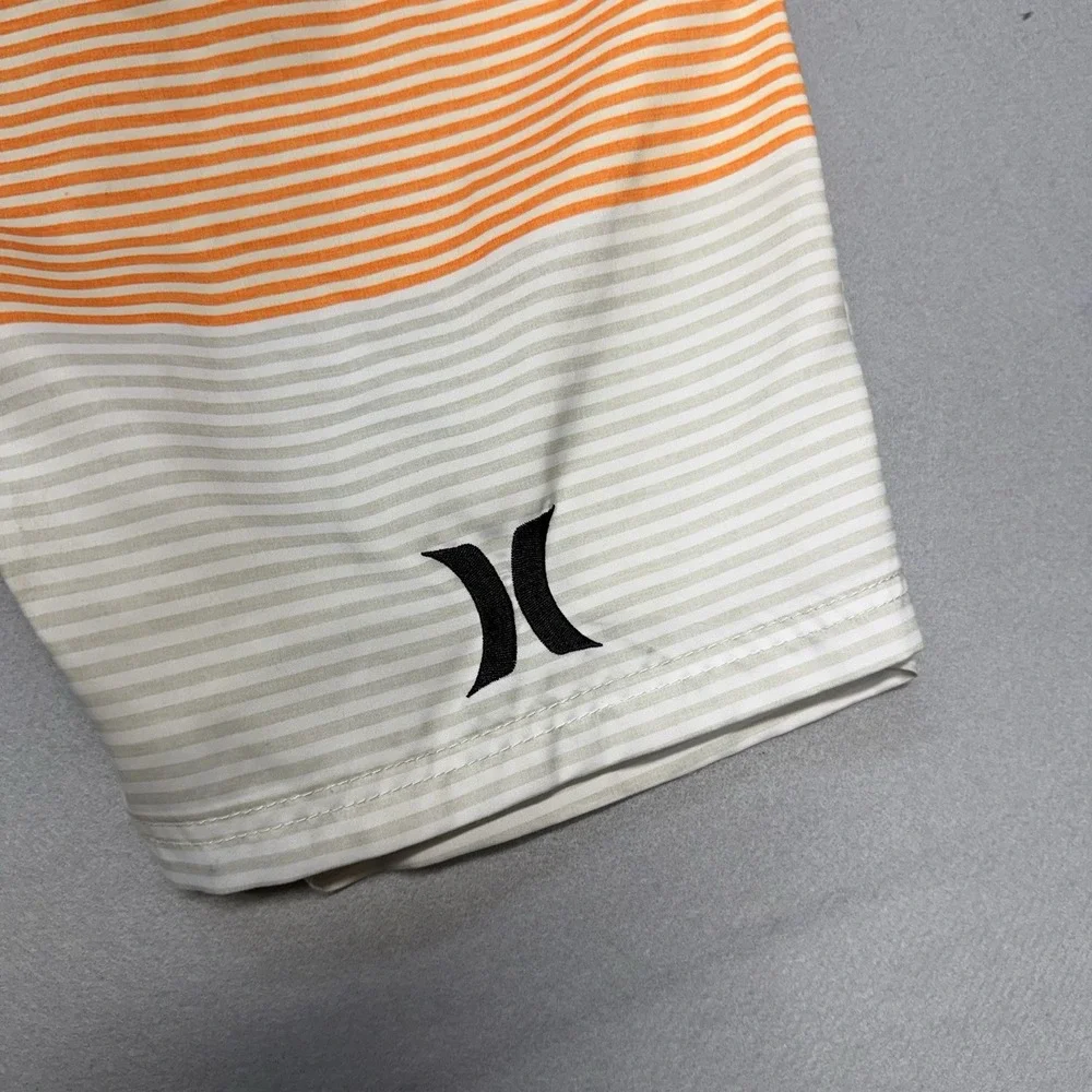 Hurley Phantom Board Shorts Mens 34 Blue Orange Striped Surf Swim‎ Trunks Beach